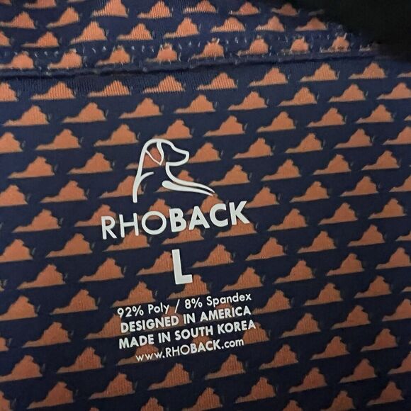 Rhoback Men's Short Sleeve Performance Golf Polo Shirt Size Large - Picture 3 of 10